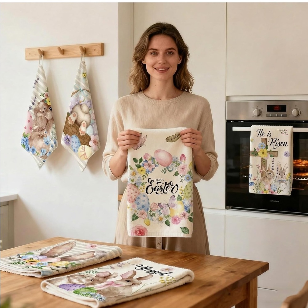 🐰 Easter Bunny Dish Towels - Set of Two - Picture 6 of 7